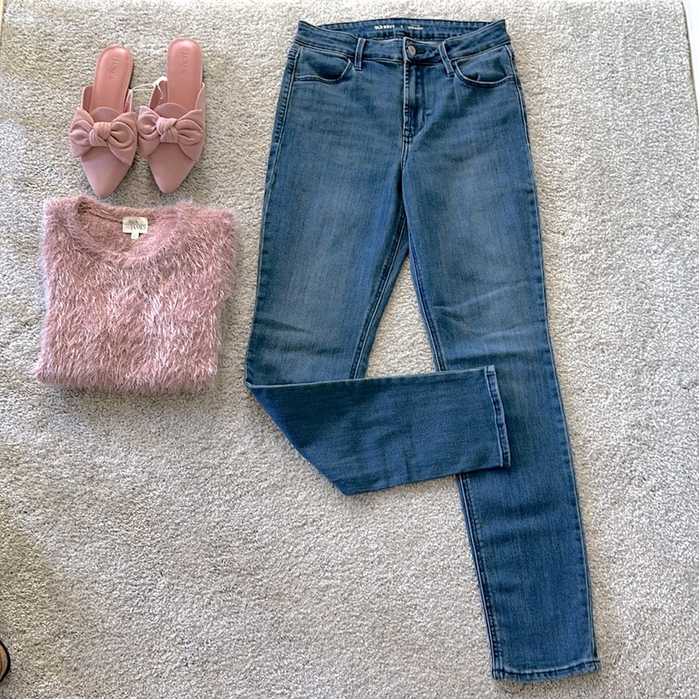 Old Navy High Rise Straight Leg Jeans - Picture 1 of 7